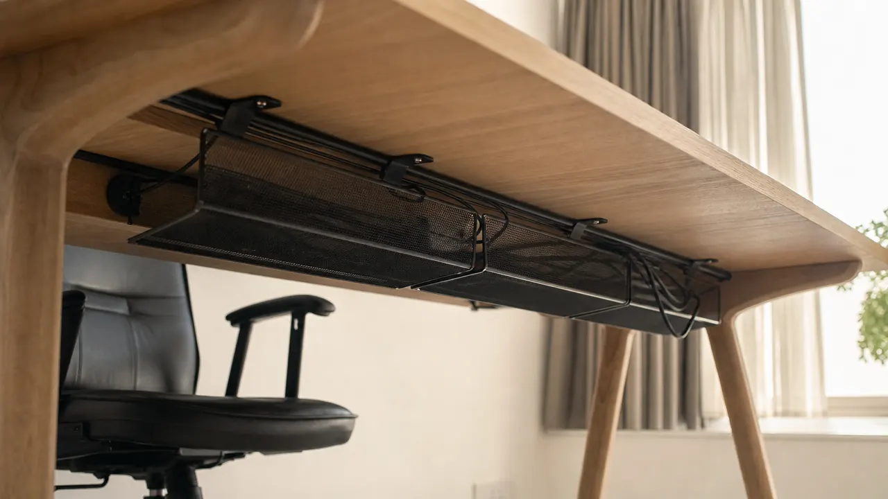 No-Screw Under-Desk Cable Tray: An Honest Review for Renters and Remote Workers